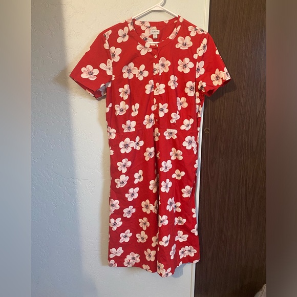 J. Crew Cherry blossom fit and flare cotton midi dress - Picture 3 of 8